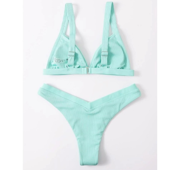 Rib High Cut Bikini Swimsuit - Picture 2 of 2